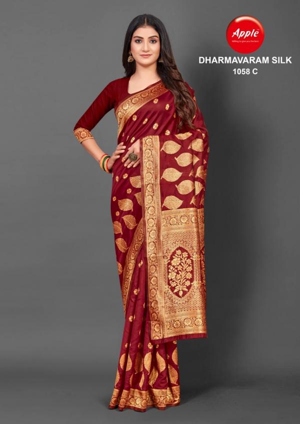 Apple Dharmavarm Silk 1058 Fancy Cotton Silk Saree Collection